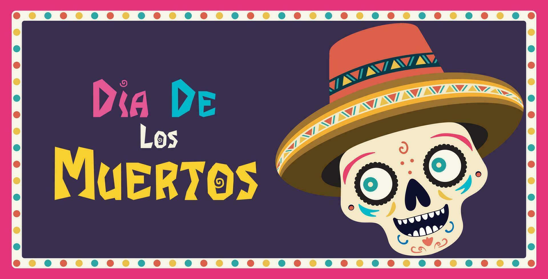 día de el muerto antecedentes invitación tarjeta, póster, bandera, saludo tarjeta vector