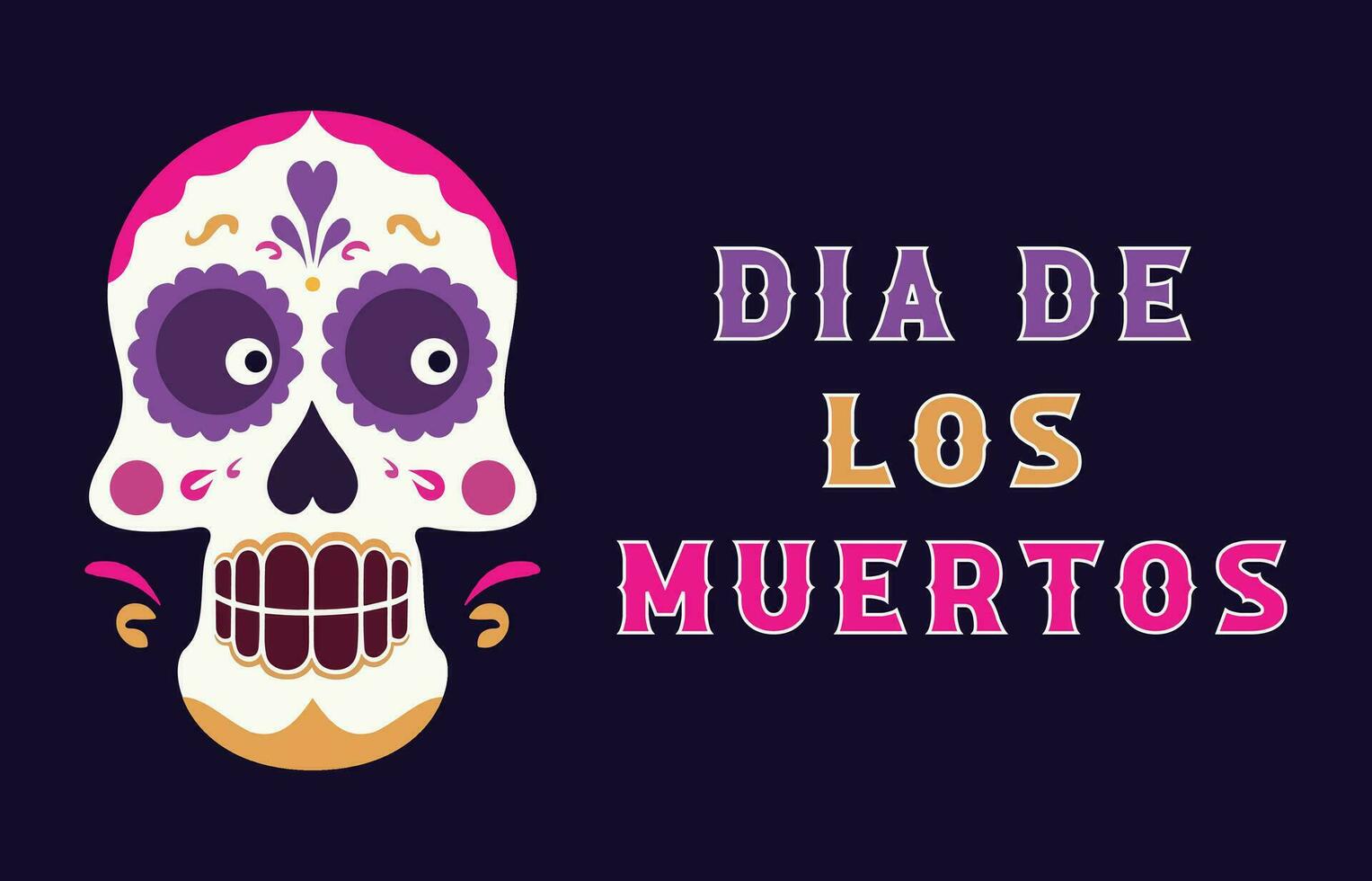 día de el muerto antecedentes. dia Delaware los muertos mexicano cráneo jugando un guitarra fiesta modelo para volantes, póster, bandera, saludo tarjeta vector