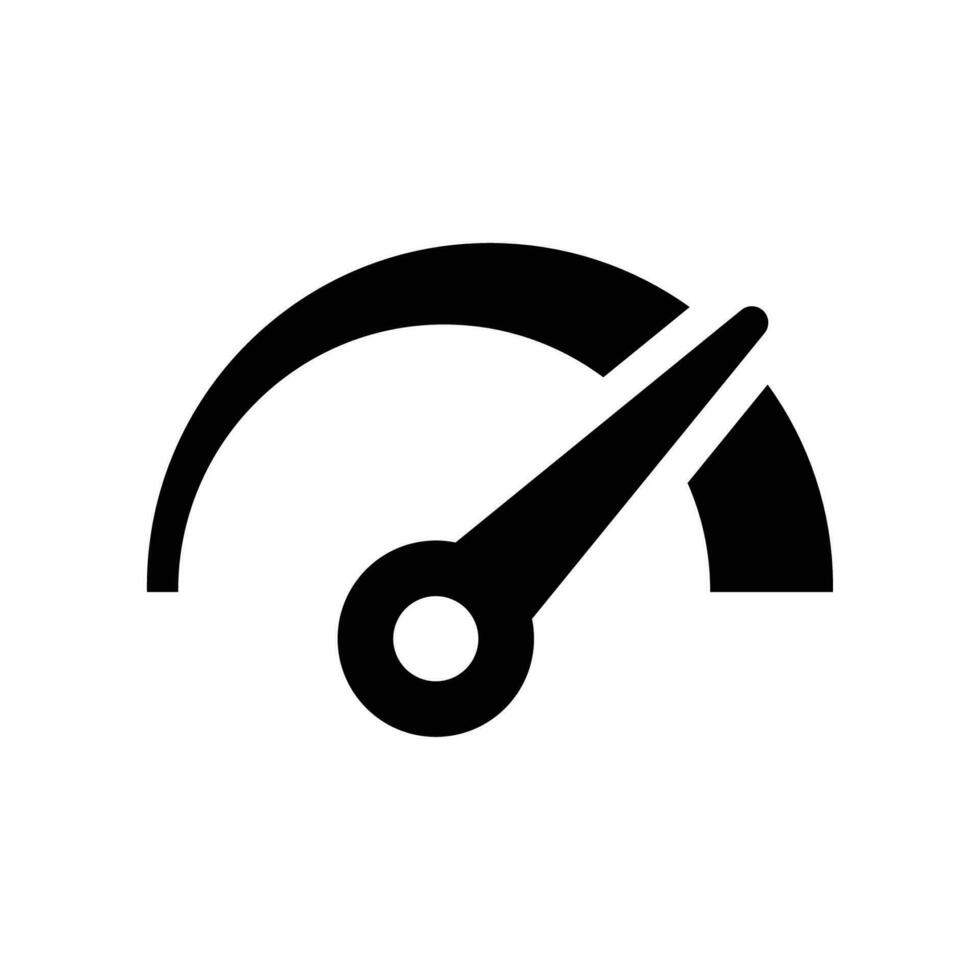 Speedometer icon. Dashboard indicator, tachometer, speed measurement, accelerate equipment. Modern style web page, app symbol. Vector illustration design.