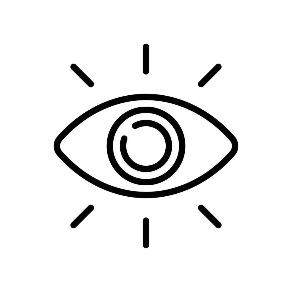 Eye icon. Eye ball for vision, idea, observation symbol. Lens, eye sight, optical, view concept. Modern style for web template. Vector illustration design.