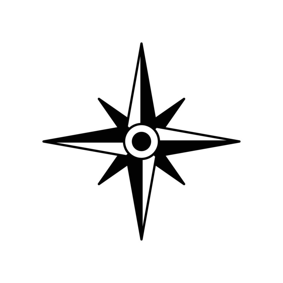 Brújula viento Rosa icono. náutico dirección y navegación para geografía exploración. vector ilustración diseño.