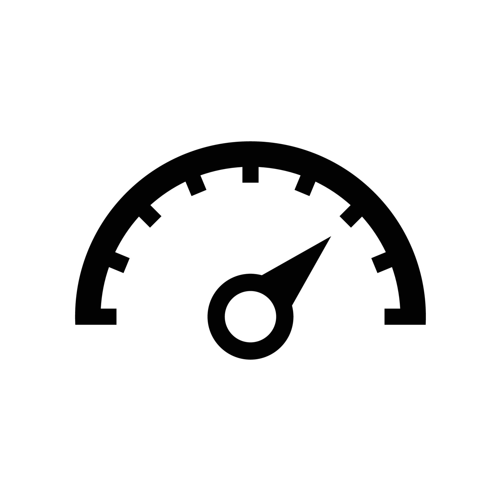 Speedometer icon. Dashboard indicator, tachometer, speed measurement