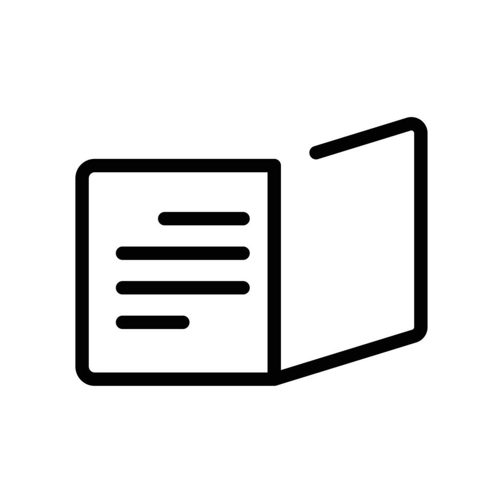 Open and read Article icon. Brochure content, magazine layout, reading book or journal manuscript. Learn Literature concept logo line style. Vector illustration. Design on white background. EPS 10
