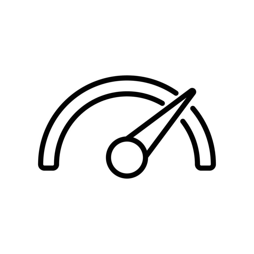 Speedometer icon. Dashboard indicator, tachometer, speed measurement, accelerate equipment. Modern style web page, app symbol. Vector illustration design.