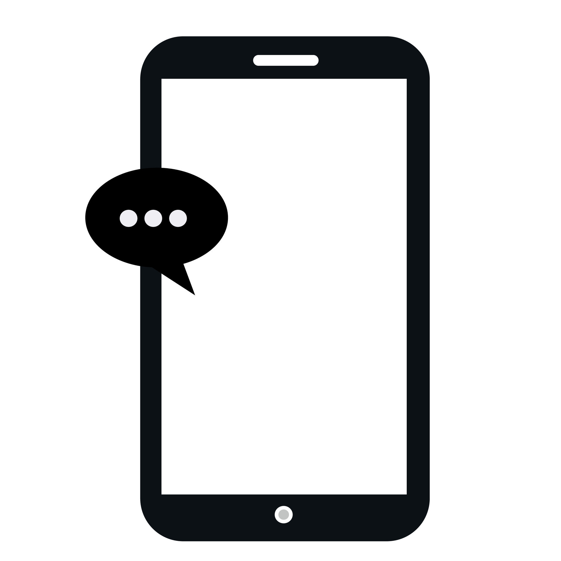 Cellphone screen with speech bubbles fake Vector Image