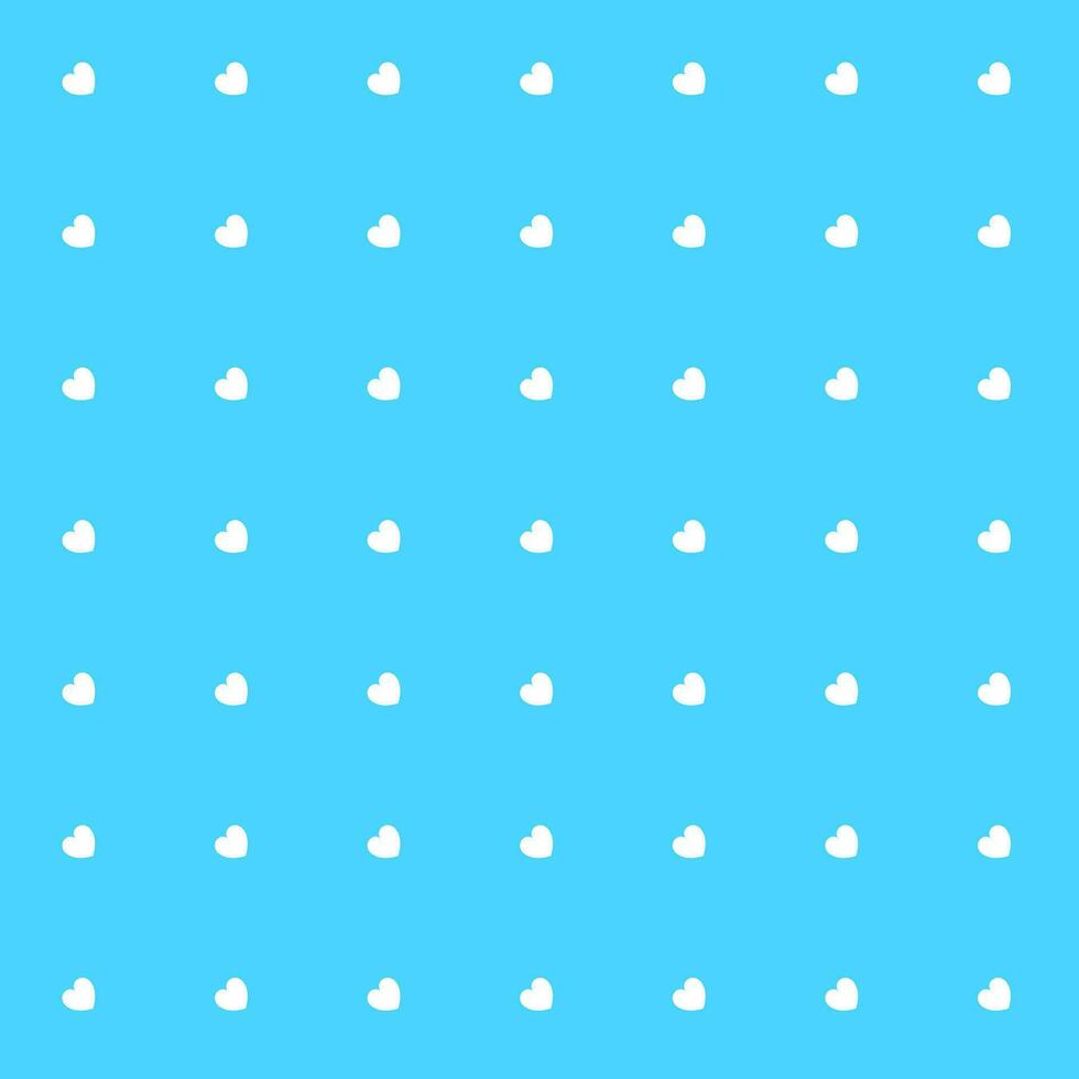 Romantic Blue Seamless Polka Hearts Vector Pattern Background for Valentine Day or Mother's Day. Poster, Flier, Invitation, Wrapping Paper, Greeting Card or Banner.