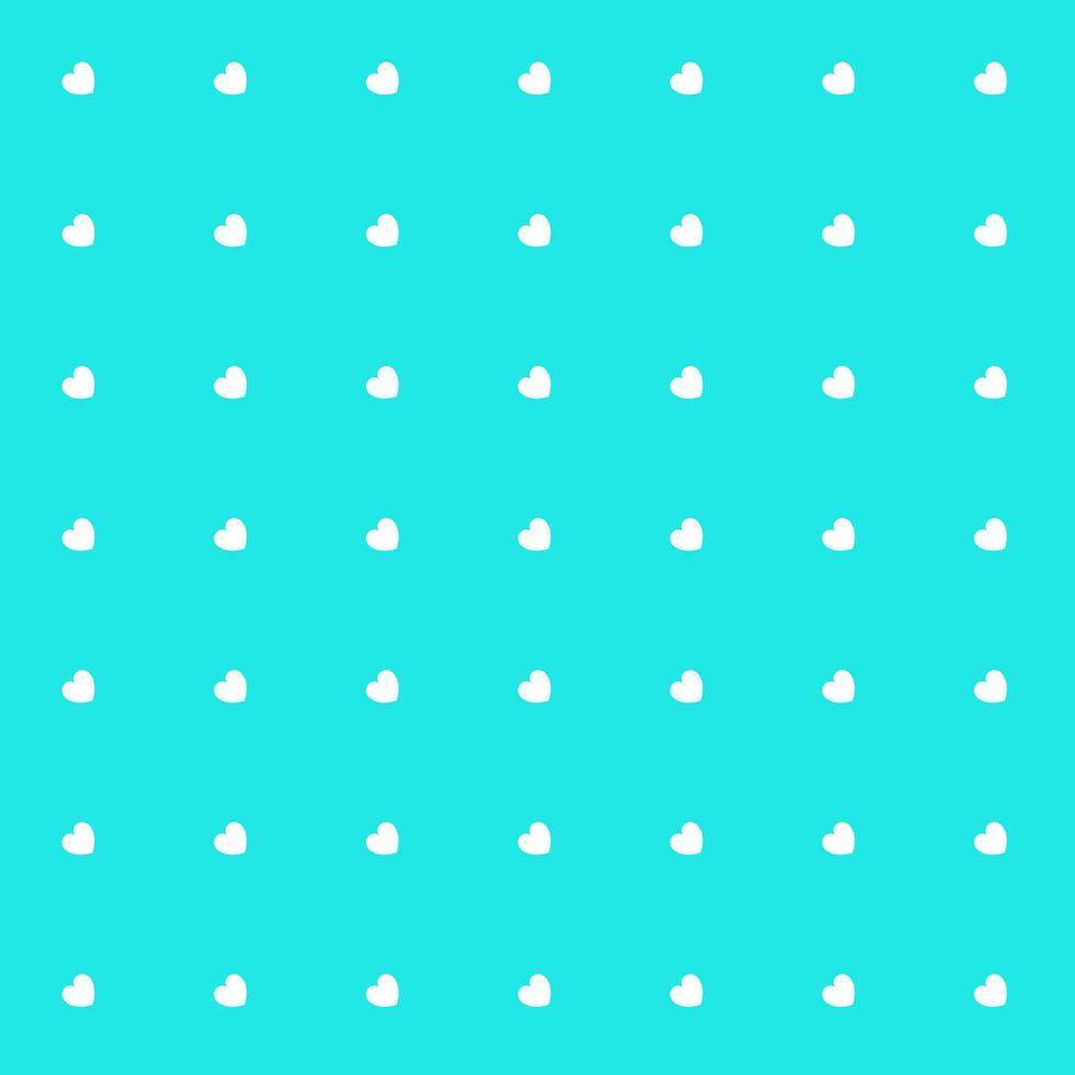 Romantic Cyan Seamless Polka Hearts Vector Pattern Background for Valentine Day or Mother's Day. Poster, Flier, Invitation, Wrapping Paper, Greeting Card or Banner.