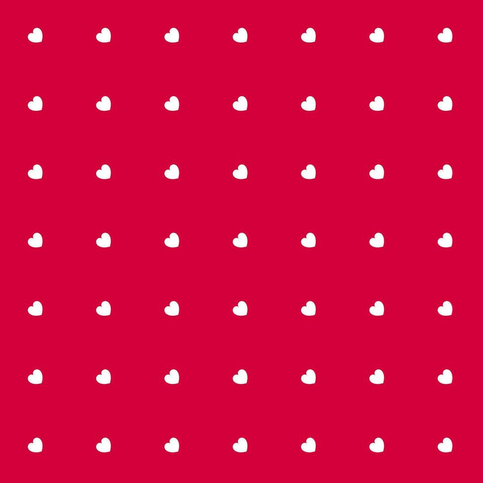 Romantic Red Seamless Polka Hearts Vector Pattern Background for Valentine Day or Mother's Day. Poster, Flier, Invitation, Wrapping Paper, Greeting Card or Banner.