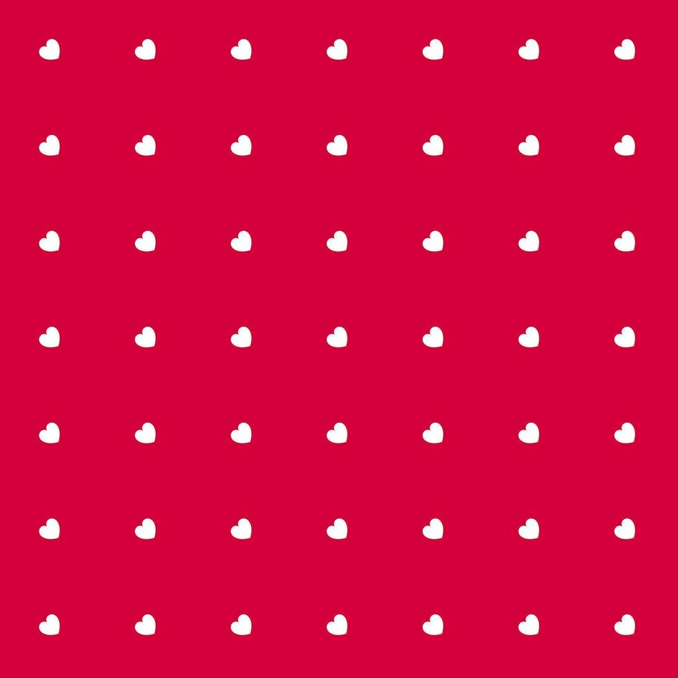 Romantic Red Seamless Polka Hearts Vector Pattern Background for Valentine Day or Mother's Day. Poster, Flier, Invitation, Wrapping Paper, Greeting Card or Banner.