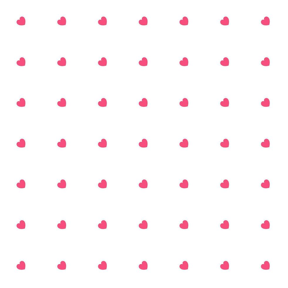 Romantic Pink Seamless Polka Hearts Vector Pattern Background for Valentine Day or Mother's Day. Scrapbooking, Invitation, Wrapping Paper, Greeting Card Cute Illustration.