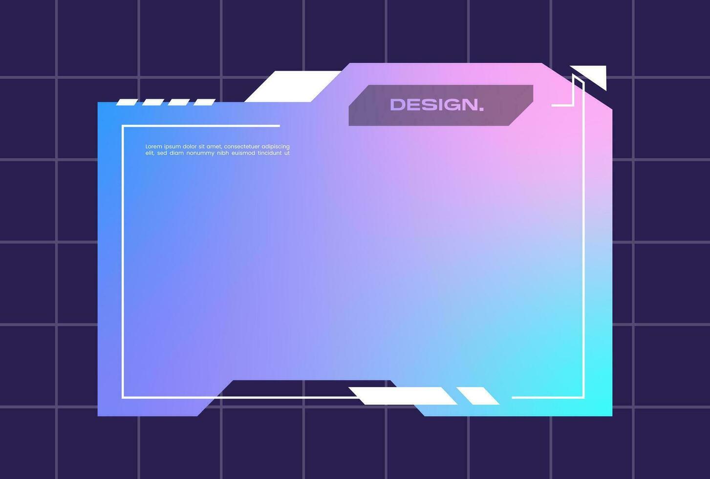 Futuristic pop up interface illustration. Video overlay element. vector