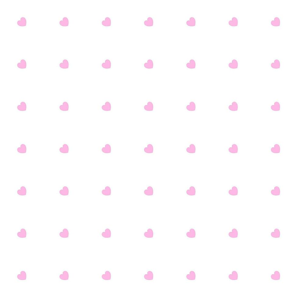 Romantic Pink Seamless Polka Hearts Vector Pattern Background for Valentine Day or Mother's Day. Scrapbooking, Invitation, Wrapping Paper, Greeting Card Cute Illustration.