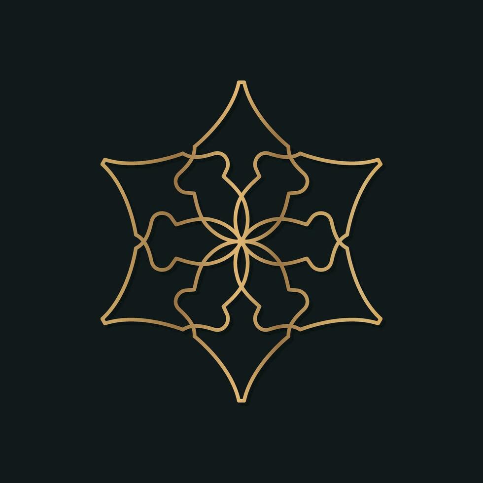 sencillo mandala y ornamental logo diseño vector