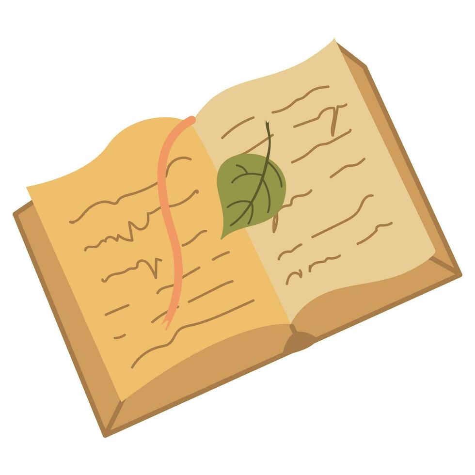 Hand-drawn book. White background, isolate. vector