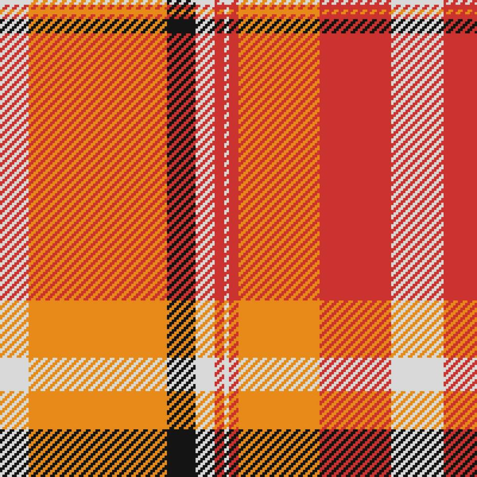 Background tartan textile of fabric vector texture with a seamless check plaid pattern.