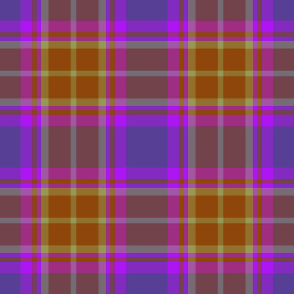 Background fabric textile of check tartan texture with a vector seamless plaid pattern.