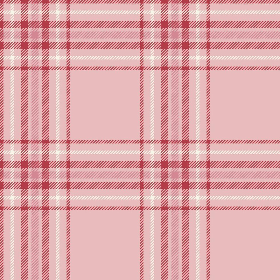 Plaid seamless pattern in red. Check fabric texture. Vector textile print.