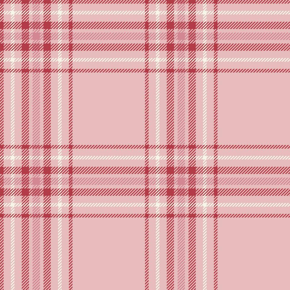 Plaid seamless pattern in red. Check fabric texture. Vector textile print.