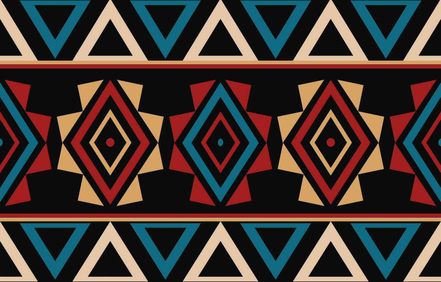 Ethnic abstract ikat art. Aztec ornament print. geometric ethnic pattern seamless  color oriental.  Design for background ,curtain, carpet, wallpaper, clothing, wrapping, Batik, vector illustration.