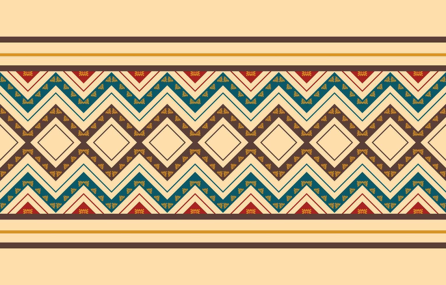 Ethnic abstract ikat art. Aztec ornament print. geometric ethnic pattern seamless  color oriental.  Design for background ,curtain, carpet, wallpaper, clothing, wrapping, Batik, vector illustration.