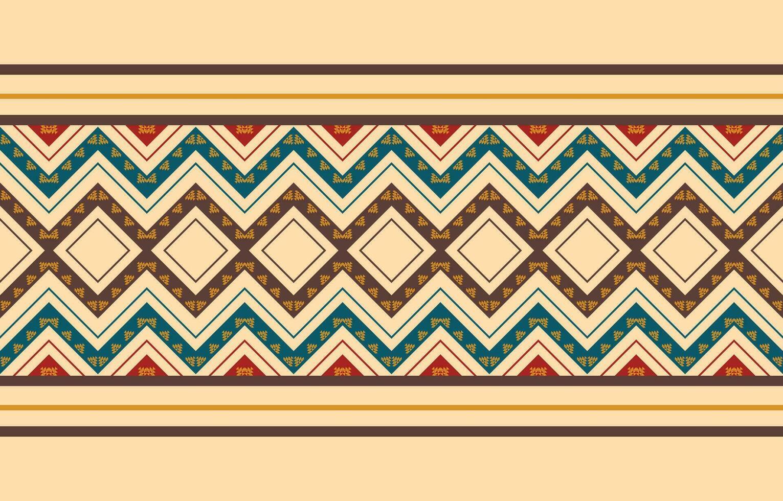 Ethnic abstract ikat art. Aztec ornament print. geometric ethnic pattern seamless  color oriental.  Design for background ,curtain, carpet, wallpaper, clothing, wrapping, Batik, vector illustration.