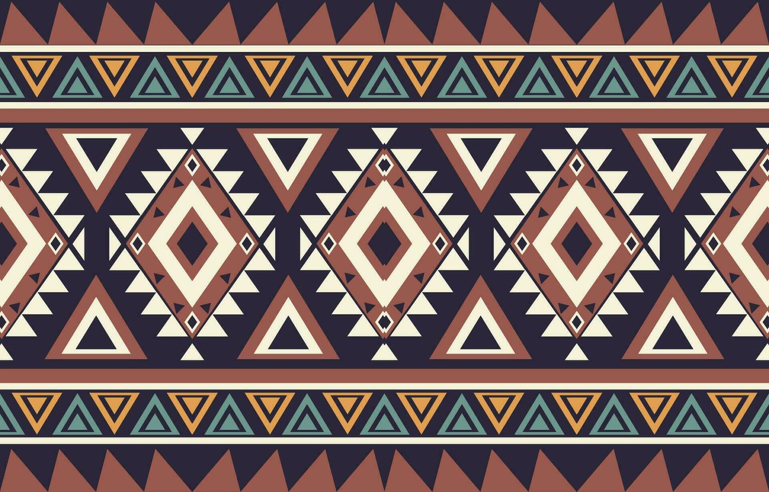 Ethnic abstract ikat art. Aztec ornament print. geometric ethnic pattern seamless  color oriental.  Design for background ,curtain, carpet, wallpaper, clothing, wrapping, Batik, vector illustration.