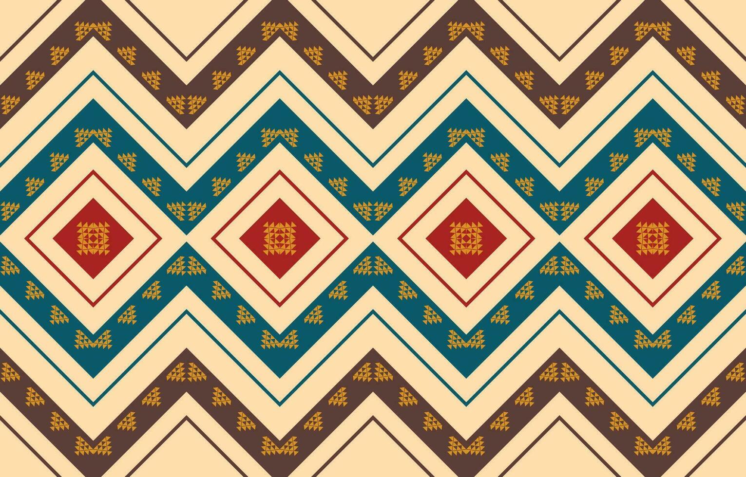 Ethnic abstract ikat art. Aztec ornament print. geometric ethnic pattern seamless  color oriental.  Design for background ,curtain, carpet, wallpaper, clothing, wrapping, Batik, vector illustration.