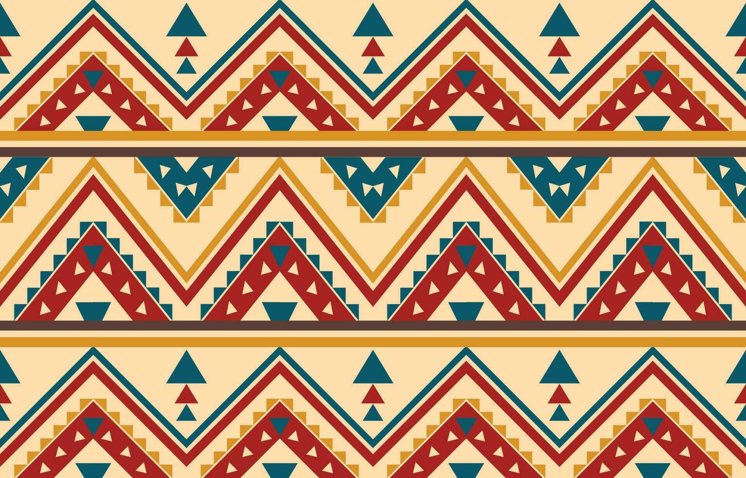 Ethnic abstract ikat art. Aztec ornament print. geometric ethnic pattern seamless  color oriental.  Design for background ,curtain, carpet, wallpaper, clothing, wrapping, Batik, vector illustration.