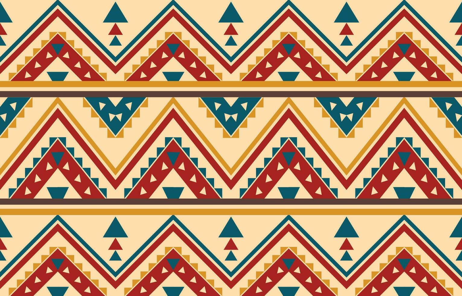 Ethnic abstract ikat art. Aztec ornament print. geometric ethnic pattern seamless  color oriental.  Design for background ,curtain, carpet, wallpaper, clothing, wrapping, Batik, vector illustration.