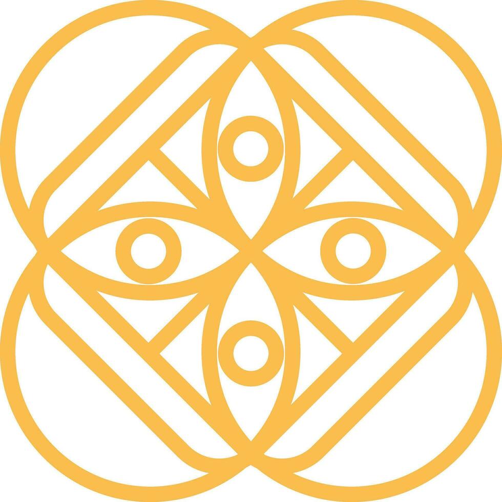 Geometric Flower Logo Element vector