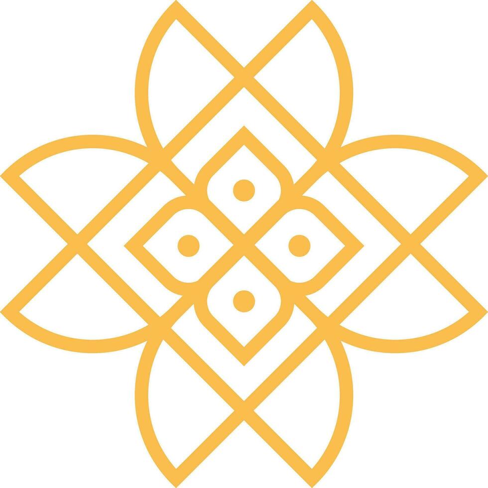 Geometric Flower Logo Element vector