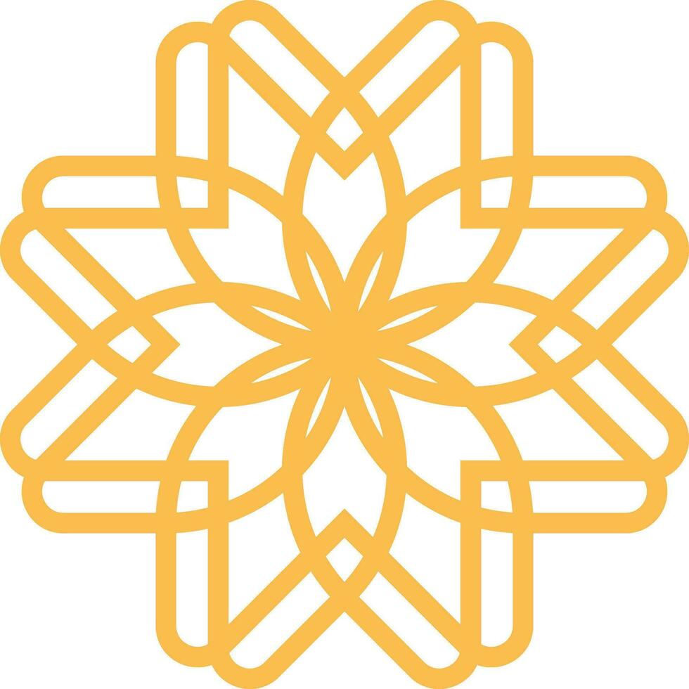 Geometric Flower Logo Element vector