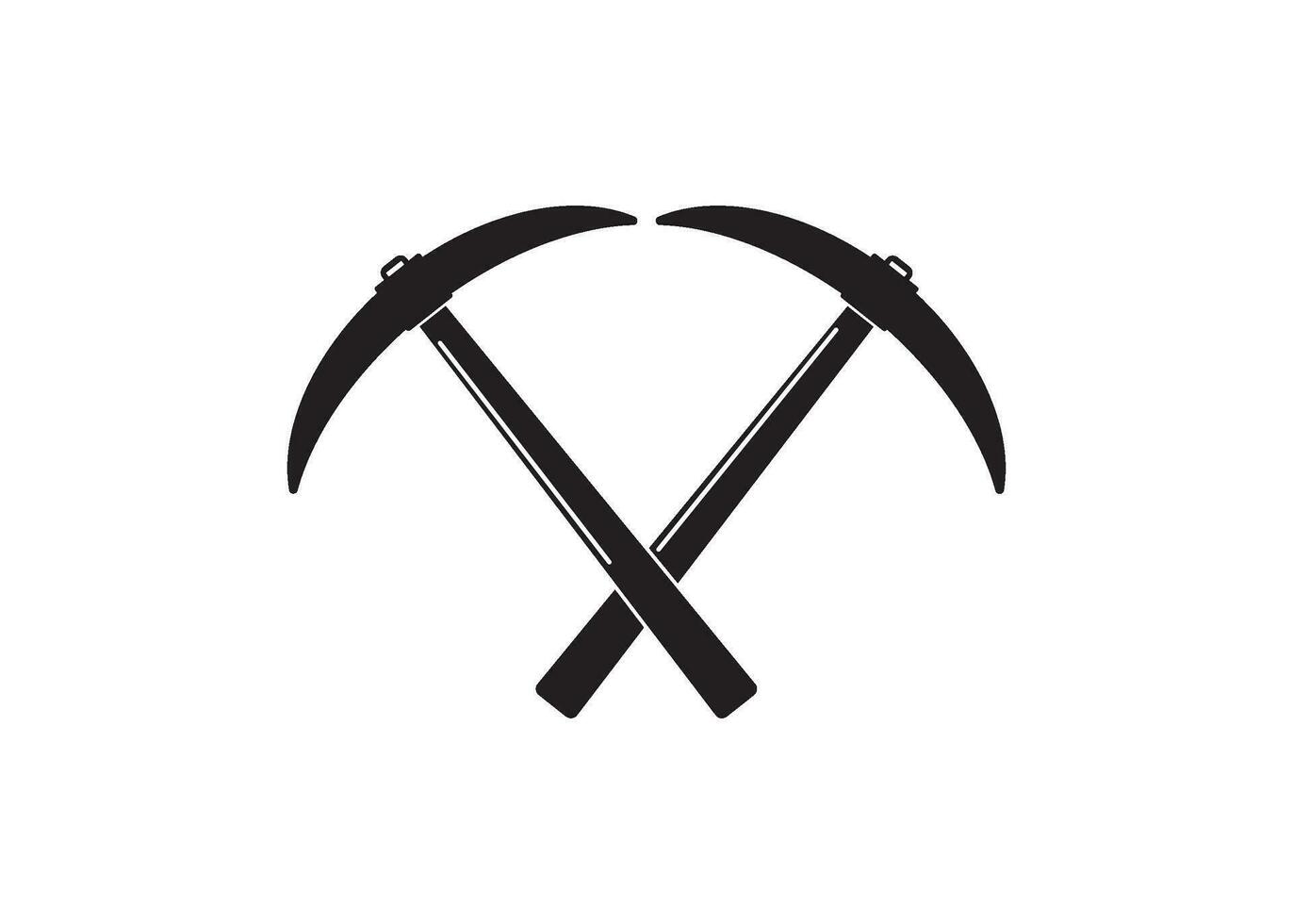 pickaxe icon design vector isolated