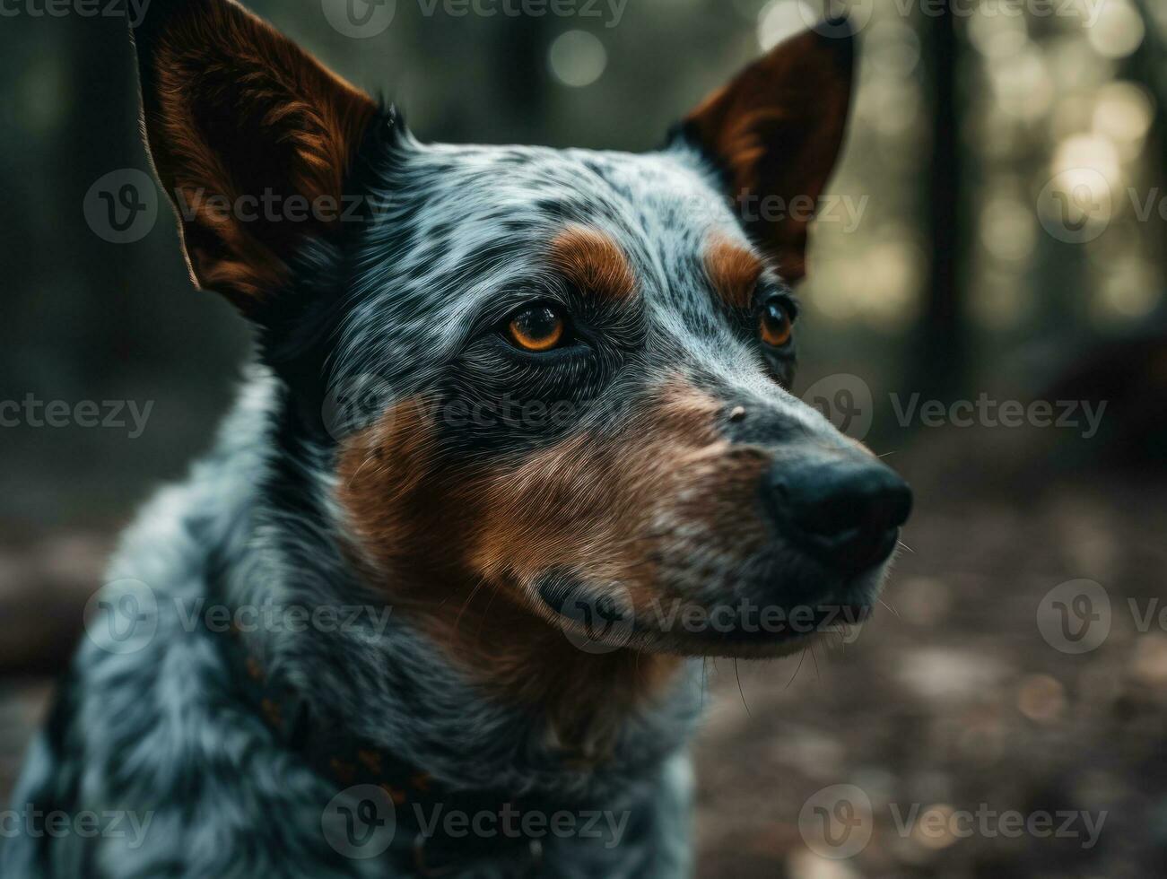 Australian Cattle dog created with Generative AI technology photo