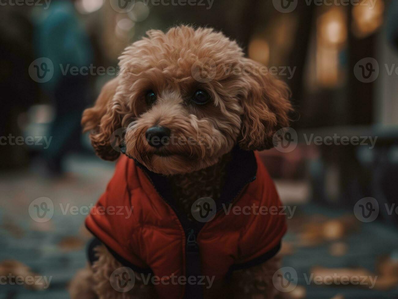 Bolognese dog created with Generative AI technology photo