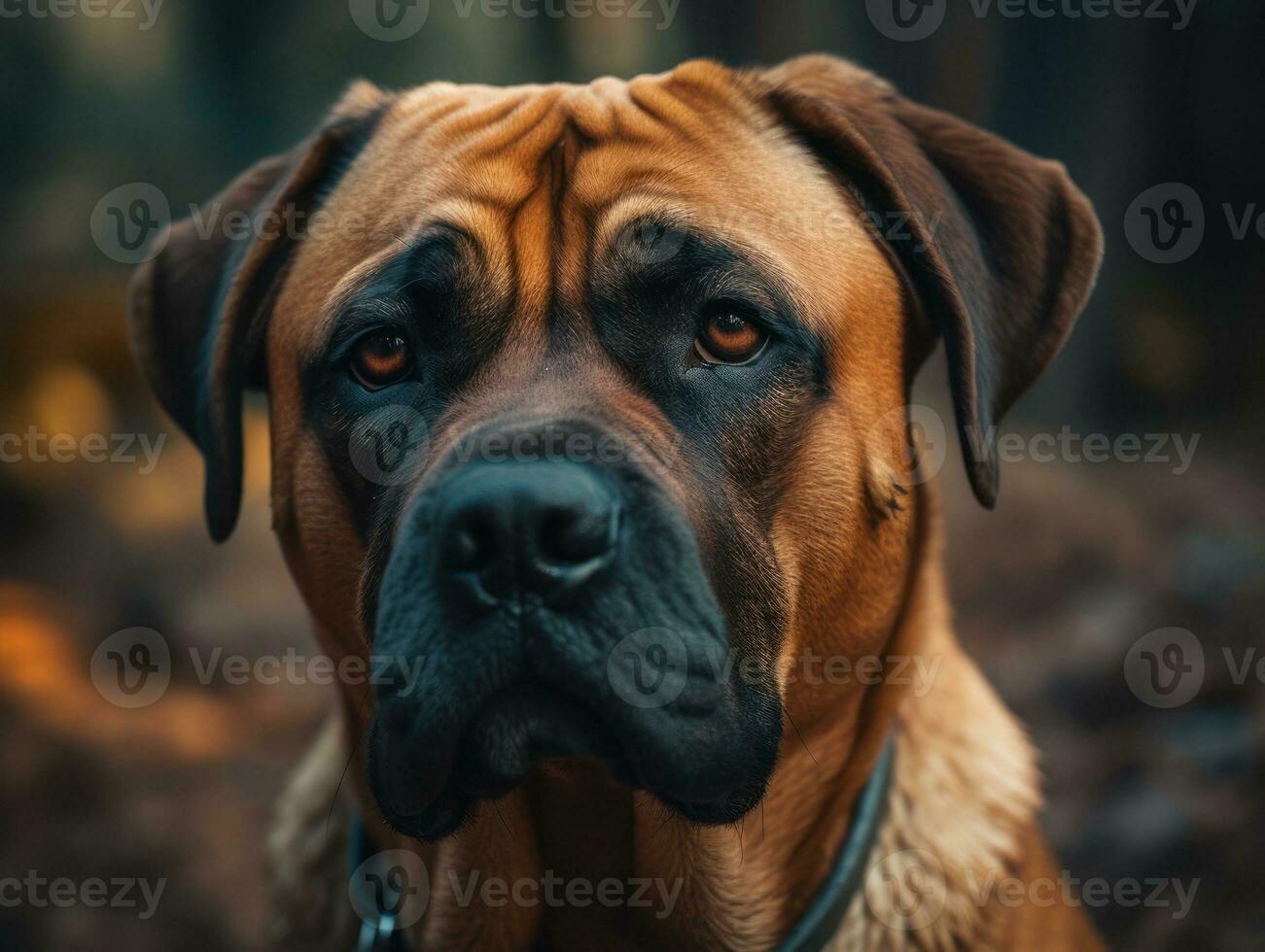 Boerboel dog created with Generative AI technology photo