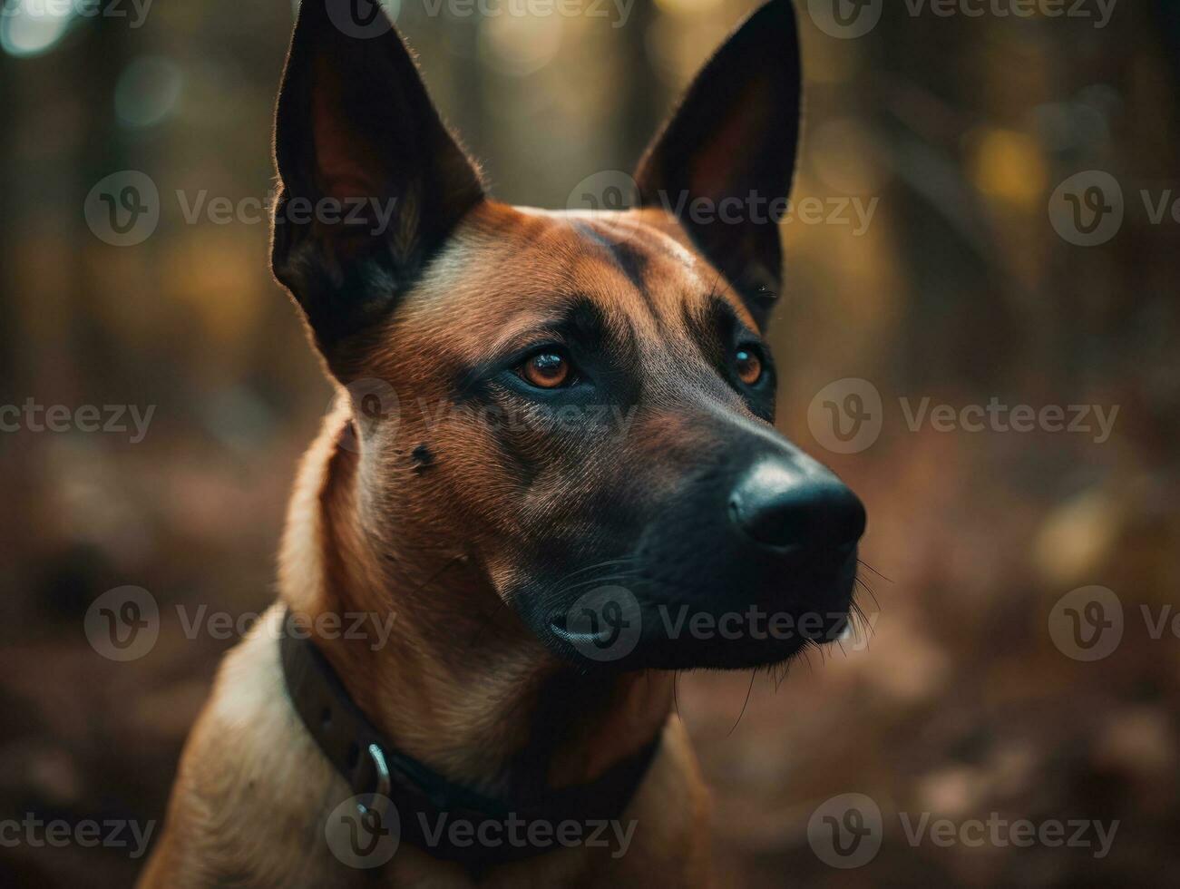 Belgian Malinois dog created with Generative AI technology photo