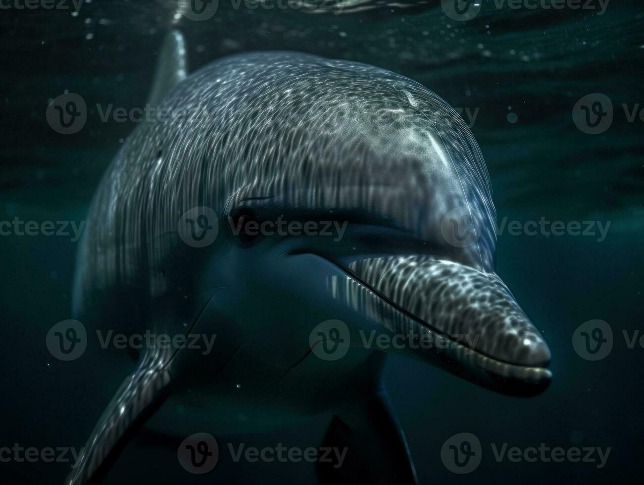 Porpoise portrait created with Generative AI technology photo