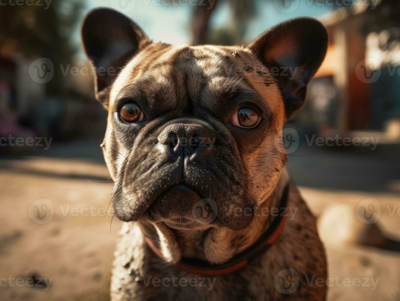 French bulldog created with Generative AI technology photo