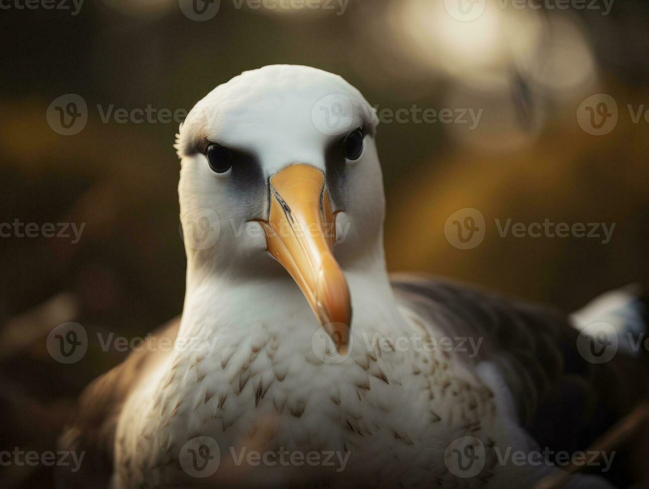 Albatross bird portrait created with Generative AI technology photo