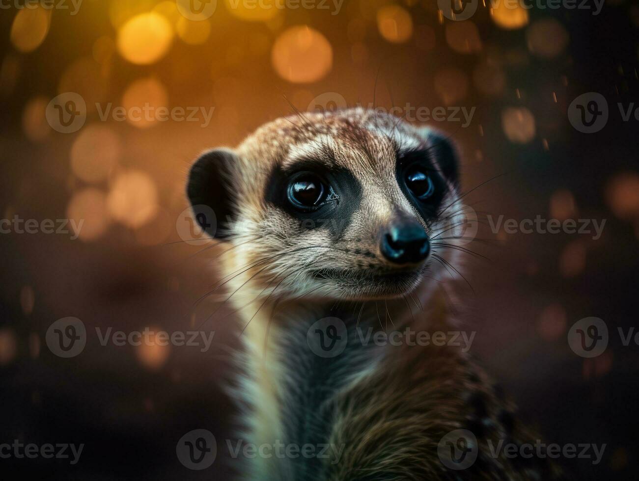 suricata retrato creado con generativo ai tecnología foto