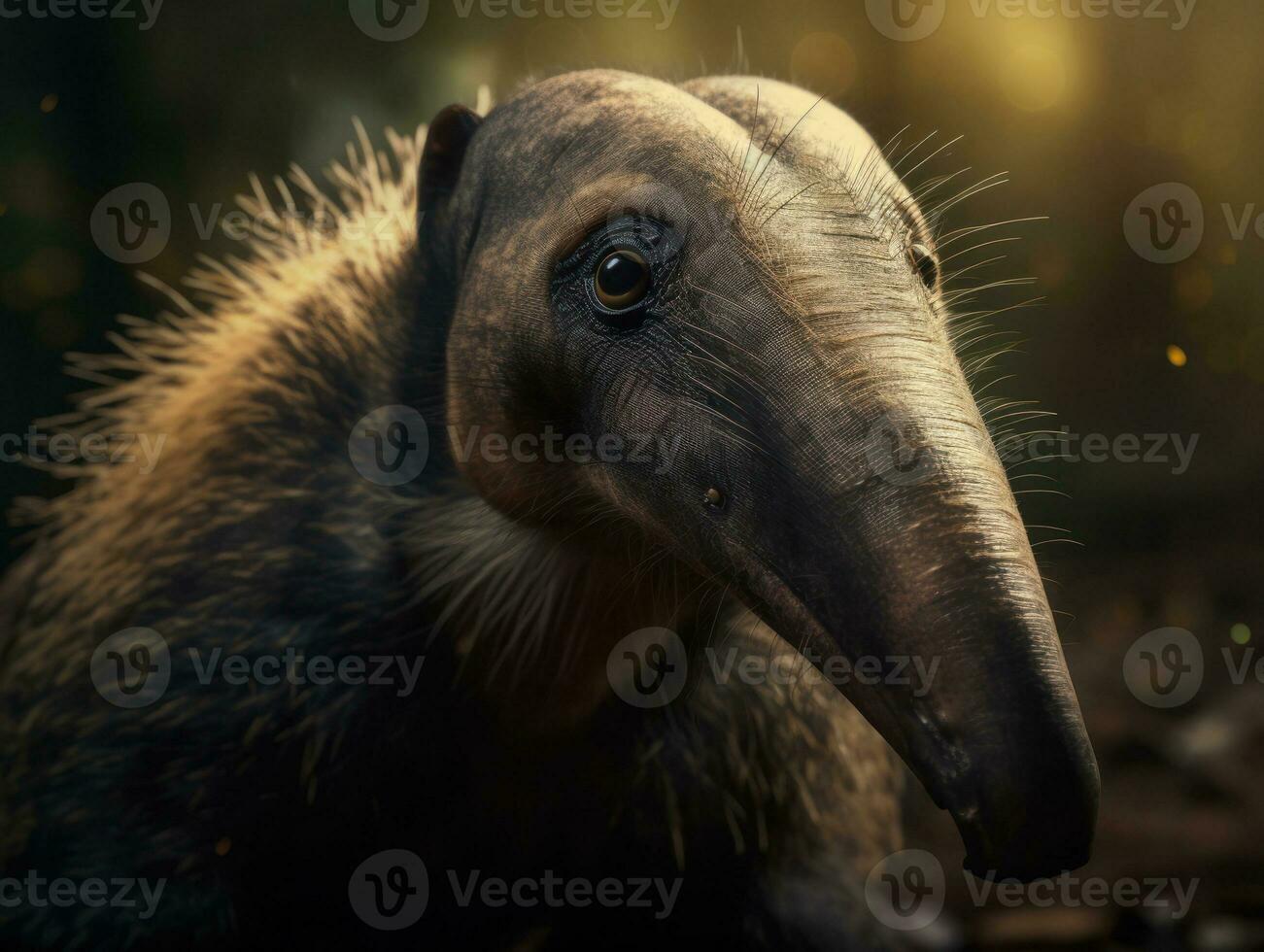Anteater portrait created with Generative AI technology photo