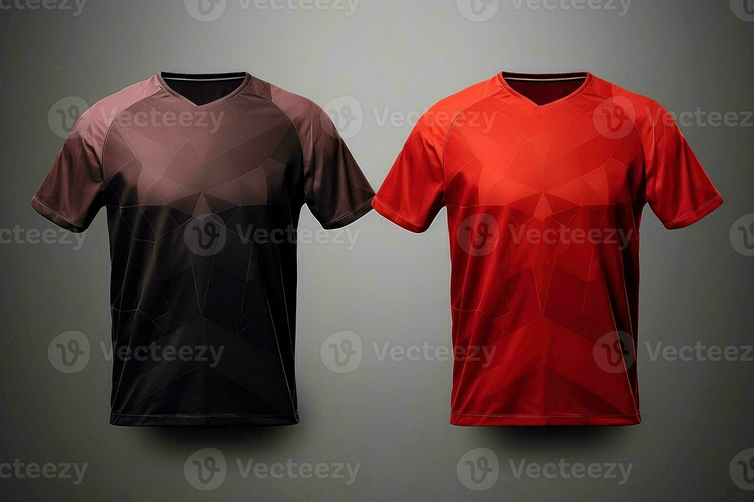 Mockup sports football team uniforms multicolors shirt, Generative AI illustration photo