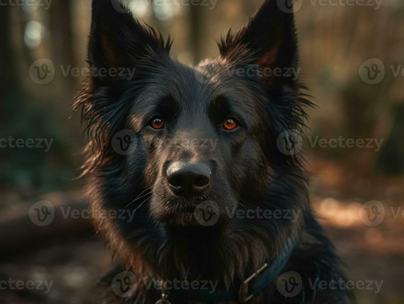 Belgian Sheepdog dog created with Generative AI technology photo