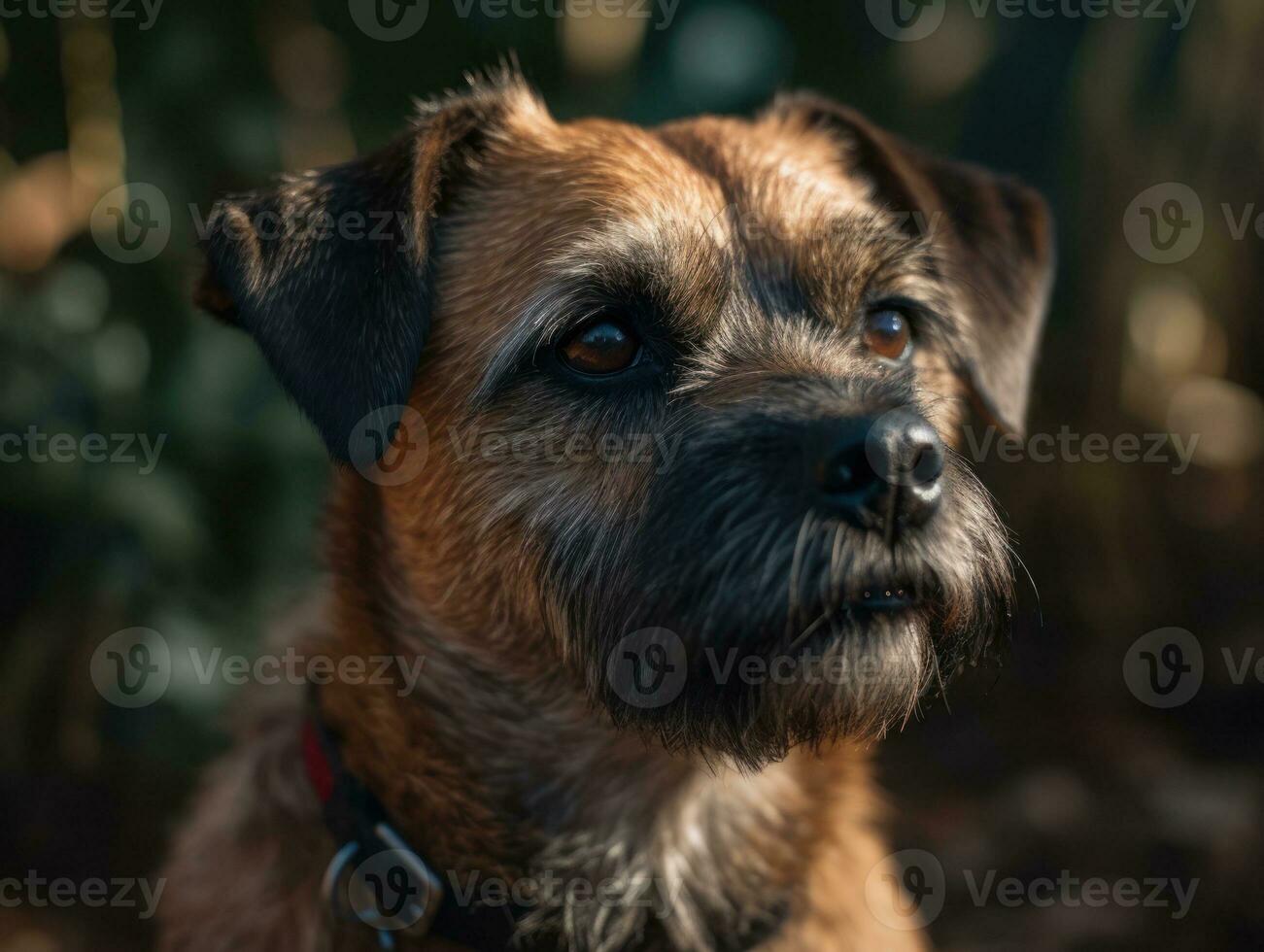 Border Terrier dog created with Generative AI technology photo
