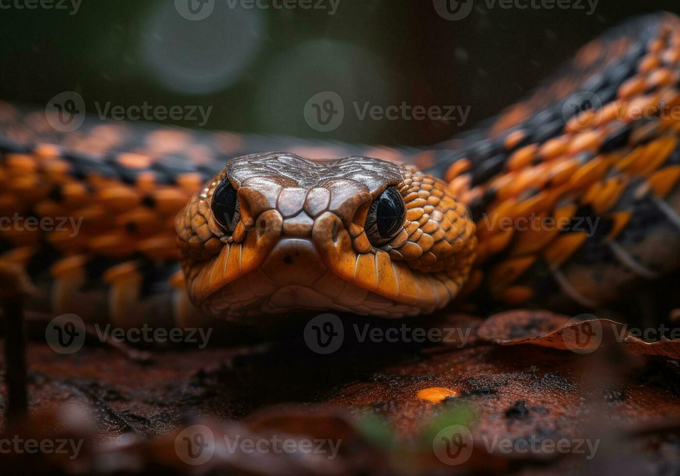 cobra retrato creado con generativo ai tecnología foto