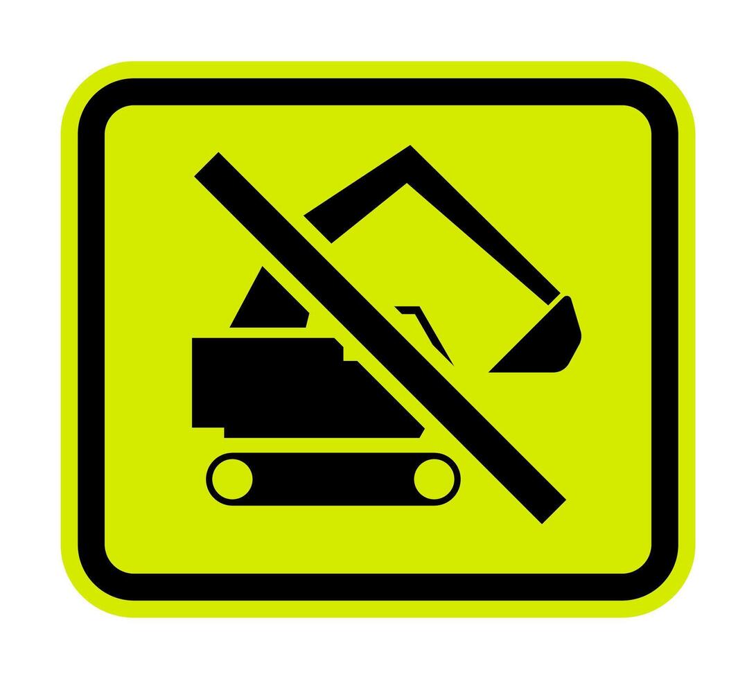Prohibition Sign, No Digging Symbol vector