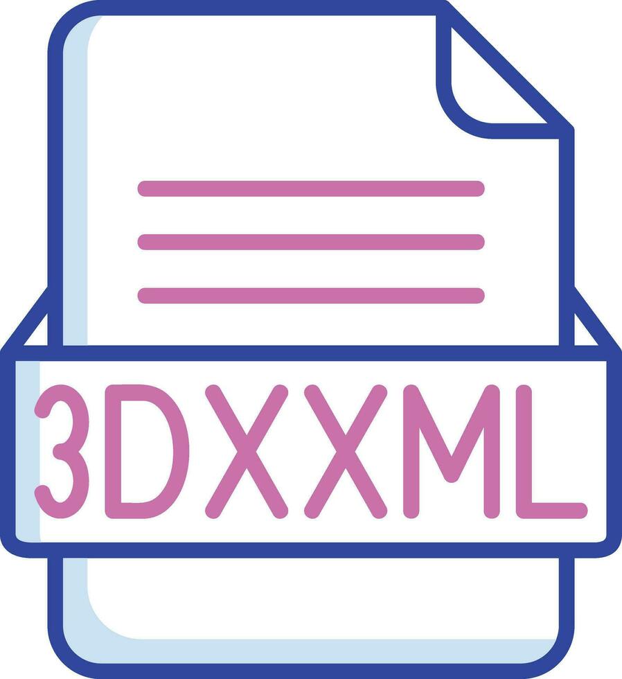3DXXML File Format Vector Icon