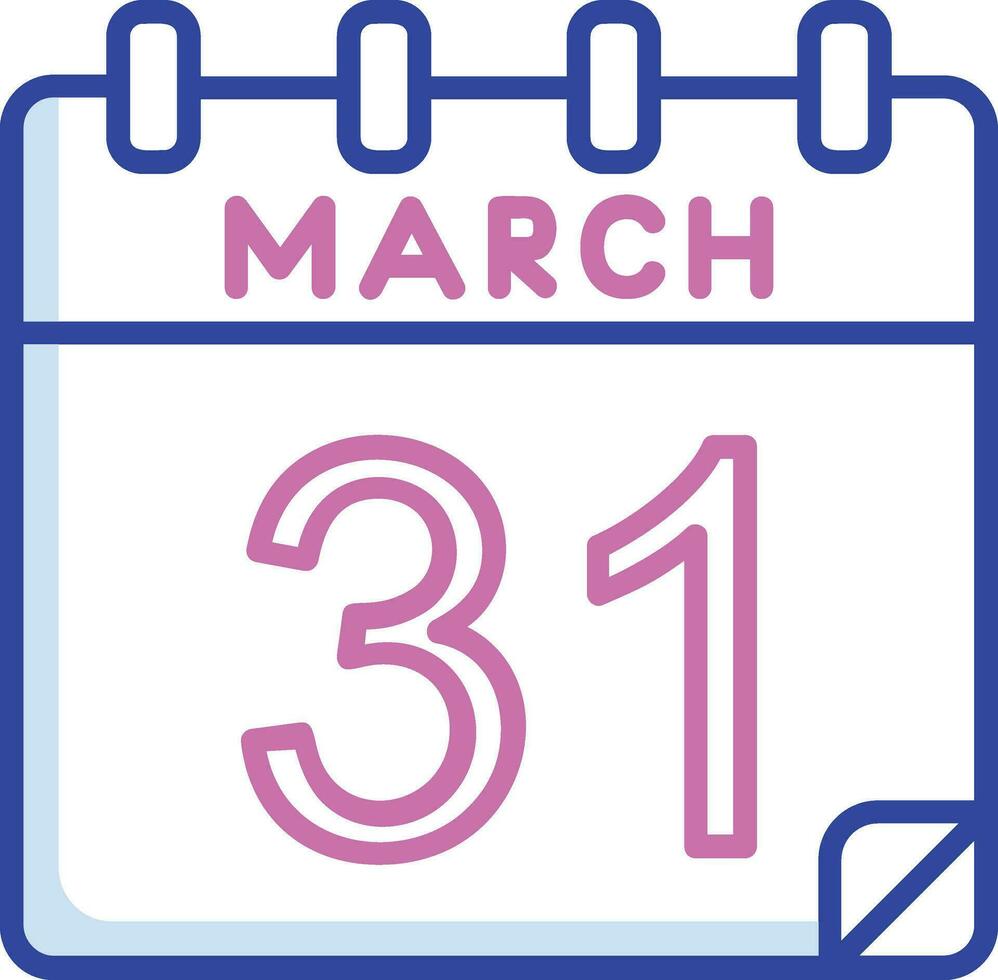 31 March Vector Icon