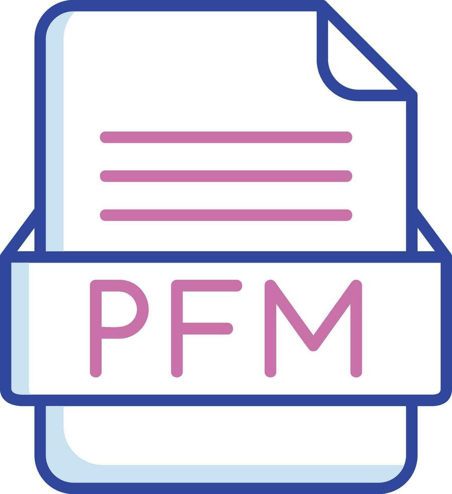 PFM File Format Vector Icon